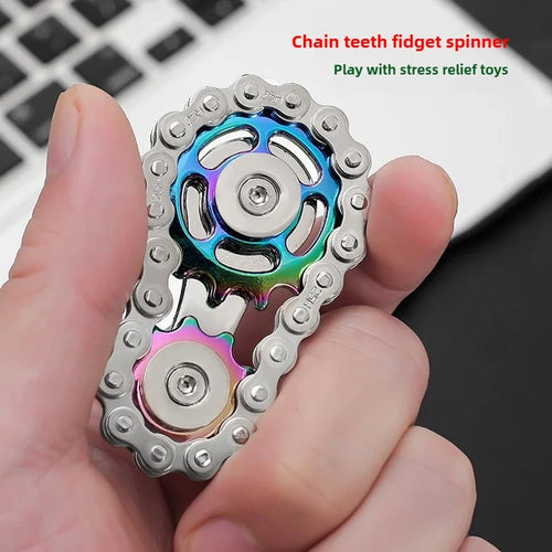 Colorful Chain Fidget Spinner - Stress Relief On-the-Go!